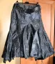 👗Дамска тъмносива сатенена пола с бродерия - цветя; Over size L÷XL, БГ №46÷48, снимка 2