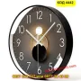 Красив стенен часовник - черен с черна рамка - КОД 4442, снимка 7