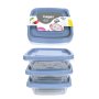 3850 Комплект квадратни кутии за храна Eco Fresh, 3 броя, снимка 1 - Кутии за храна - 41535919