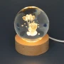 LED Светеща кристална топка/лампа, 3D сензорна- Мече,Рожден Ден, снимка 1