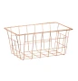 Метална кошница, Розово злато, 25x16x11см., снимка 2
