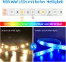 Комплект RGBW LED ленти, WiFi 10M, интелигентно управление с приложение, RGB + топло бяло, снимка 2