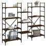vidaXL Етажерка за книги кафяв дъб 160x28,5x136,5 см инженерно дърво, снимка 4