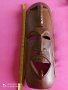 африканска дървена маска , снимка 1 - Статуетки - 41408442