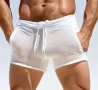 Секси прозрачни тънки шорти за мъже, плажни ежедневни дишащи, снимка 6