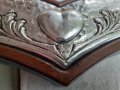 Уникална сребърна икона в кутия сърце със сертификат, снимка 3