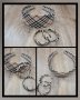 Комплект широка диадема от плат с обици халки, в бежаво, снимка 1 - Аксесоари за коса - 35829017