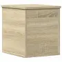vidaXL Кутия за съхранение дъб сонома 30x35x35 см инженерно дърво, снимка 6