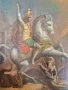 Стара Руска св.Георги Домашна Икона красива оригинал 19 век, снимка 2