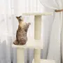 vidaXL Котешко дърво със сизалени стълбове, кремаво, 92 см, снимка 3