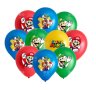 Супер Марио Super Mario Обикновен надуваем латекс латексов балон парти хелий или газ, снимка 1 - Други - 27388751