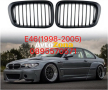 Решетки бъбреци за BMW E46 седан, комби (1998-2001) Компакт (2001-2005) - черни, снимка 1