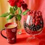 5D гоблен чаша плодове и роза диамантен гоблен картина мозайка за направа по схема с камъчета