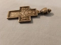Сребърен кръст с оксидация – светлина и закрила размер 4,см -3грама, снимка 5