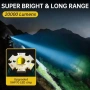 Нов мощен LED фенер 500000 лумена XHP70.2 акумулаторен IP67 USB-C, снимка 2