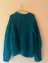 Тюркоазен плетен дамски пуловер М размер на марката Vero Moda състав 83% акрил ❤️, снимка 6