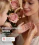 Сребърно колие LOVANS с роза, сърце и червен цирконий 5A, снимка 4