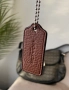 Authentic Coach Leather Hangtag Bag Charm Brown Pebbled Leather, снимка 1