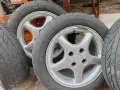 4 Гуми с джанти. Били са на KIA. RIOHIGH PERFORMANCE и размерът 195/55 R15 85V. Това са летни гуми, снимка 4