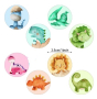 100 бр Динозавър Динозаври пъстри микс малки самозалепващи лепенки стикери за ръчна изработка, снимка 2