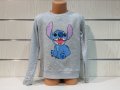 Нова детска ватирана блуза с дълъг ръкав Стич (Stitch) в сив цвят, снимка 5