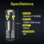 Комплект LED крушки T10 (W5W) 18 SMD диода с CANBUS - 12V-24V/6000K, снимка 3