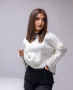 Бял дамски пуловер , снимка 4