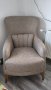 Текстилен кафяв фотьойл , снимка 1 - Дивани и мека мебел - 44764851