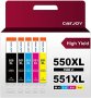 Нов Комплект 5 броя тонер касети мастило за офис принтер Canon PGI-550XL