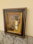 Прекрасна антикварна авторска картина масло върху платно , снимка 7