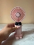 Розов вентилатор със стойка и различни степени зарежда се с USB type C и работи отлично 🩷, снимка 5
