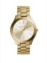 Michael Kors - Часовник Slim Runway с 3 стрелки, Златист, снимка 3