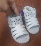 Детски бели сандали естествена кожа 