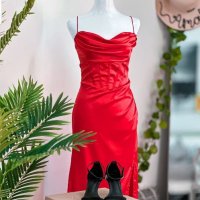 Бална/официална рокля червена, снимка 13 - Рокли - 36805350