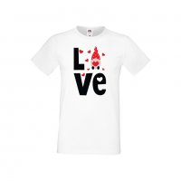 Мъжка тениска Свети Валентин Love Gnome, снимка 3 - Тениски - 35713621