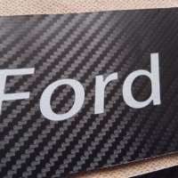 Карбонови стикери за прагове с емблема и надпис Форд Ford кола автомобил пикап бус ван, снимка 3 - Аксесоари и консумативи - 44168366