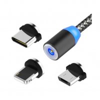 МАГНИТНО USB ЗАРЯДНО УСТРОЙСТВО ЗА ТЕЛЕФОНИ - код 1767, снимка 2 - USB кабели - 33981974