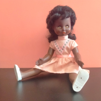 Стара кукла негърка афро Германия винтидж 40 см, снимка 7 - Колекции - 44925353