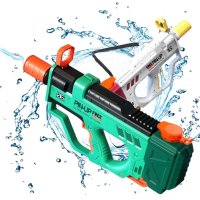 Водна пушка, бластер, автоматичен пистолет, Зелен, снимка 3 - Електрически играчки - 41550213