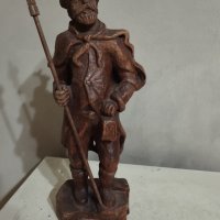 Стара дървена статуетка,ръчна изработка, снимка 1 - Други ценни предмети - 44251966