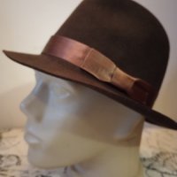 Мъжка филцова шапка Кафява, снимка 1 - Шапки - 39562531