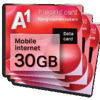 A1 Предплатен мобилен интернет 30GB сим карта / sim card, снимка 1 - Карти памет - 41547899