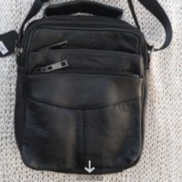 Мъжка кожена чанта от телешки бокс, снимка 1 - Чанти - 34882308