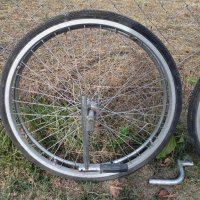 2 колелета 26 цола с джанти и гуми от инвалидна количка, снимка 6 - Части за велосипеди - 42516870