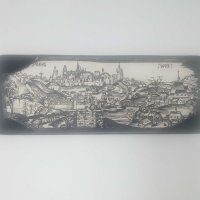 Дървена картина за стена и дървена плочка на изглед към Прага, снимка 2 - Картини - 35795033