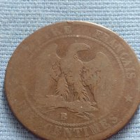 Рядка монета 10 сантима 1855г. Франция Наполеон трети за КОЛЕКЦИЯ 30252, снимка 2 - Нумизматика и бонистика - 42681869