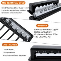 Victron 600 Amp Свръхмощна Електрическа шина 99.99% Никелфосфорно 600 Ампера Heavy-Duty Bus Bar , снимка 15 - Друга електроника - 41332543