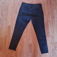 Denim&Co черни дънки с кант / номер 30 , имат еластичност с висока талия/, снимка 3 - Дънки - 41347277