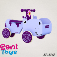 Детска количка за яздене "Хипопотам" със звук и светлина, снимка 1 - Детски велосипеди, триколки и коли - 36284569