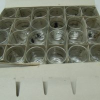 № 5617 стари малки стъклени чашки за шотове   - комплект 24 броя  - неизползвани , снимка 4 - Чаши - 34176342